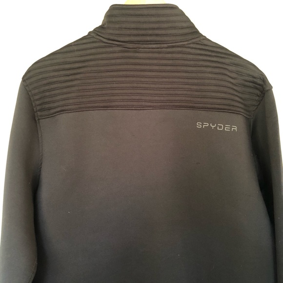 Spyder Men’s Full Zipper Sportswear Jacket Nvisium Size Large Black - Picture 4 of 8